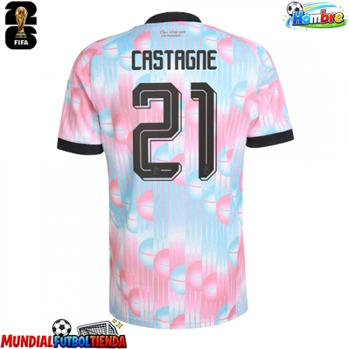 Camiseta Bélgica Timothy Castagne #21 Segunda Equipación Replica Mundial 2026 mangas cortas